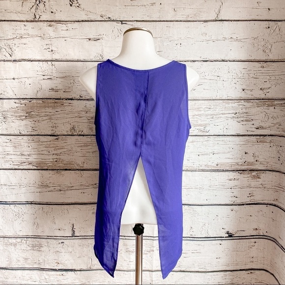 Express Split-Back Blue Tank - Picture 2 of 2